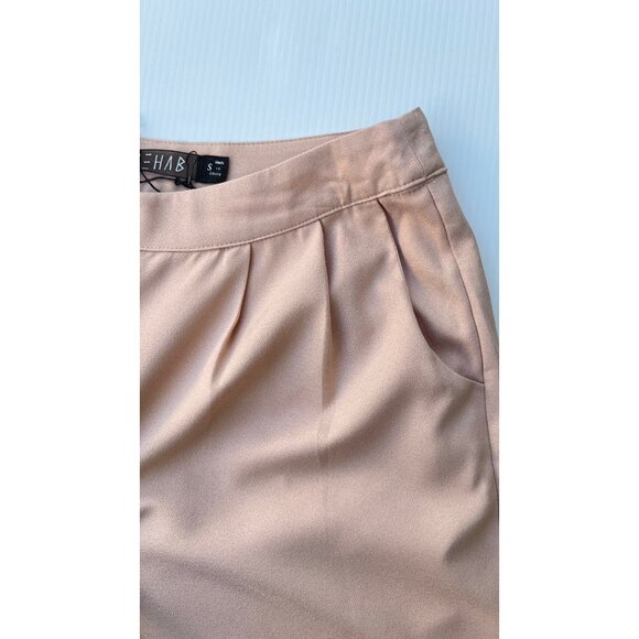 Nasty Gal Rehab Blush Crepe Culottes Women’s S High Rise Pleated Wide Leg Pants - Picture 4 of 13